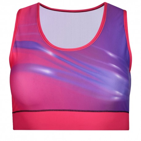 XSURVIVE Pink & Blue Sports bra for yoga and fitness outfit